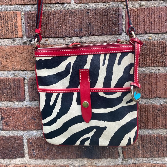 Dooney & Bourke Handbags - RARE Dooney & Bourke Zebra Prints Leather N/S Crossbody Bag